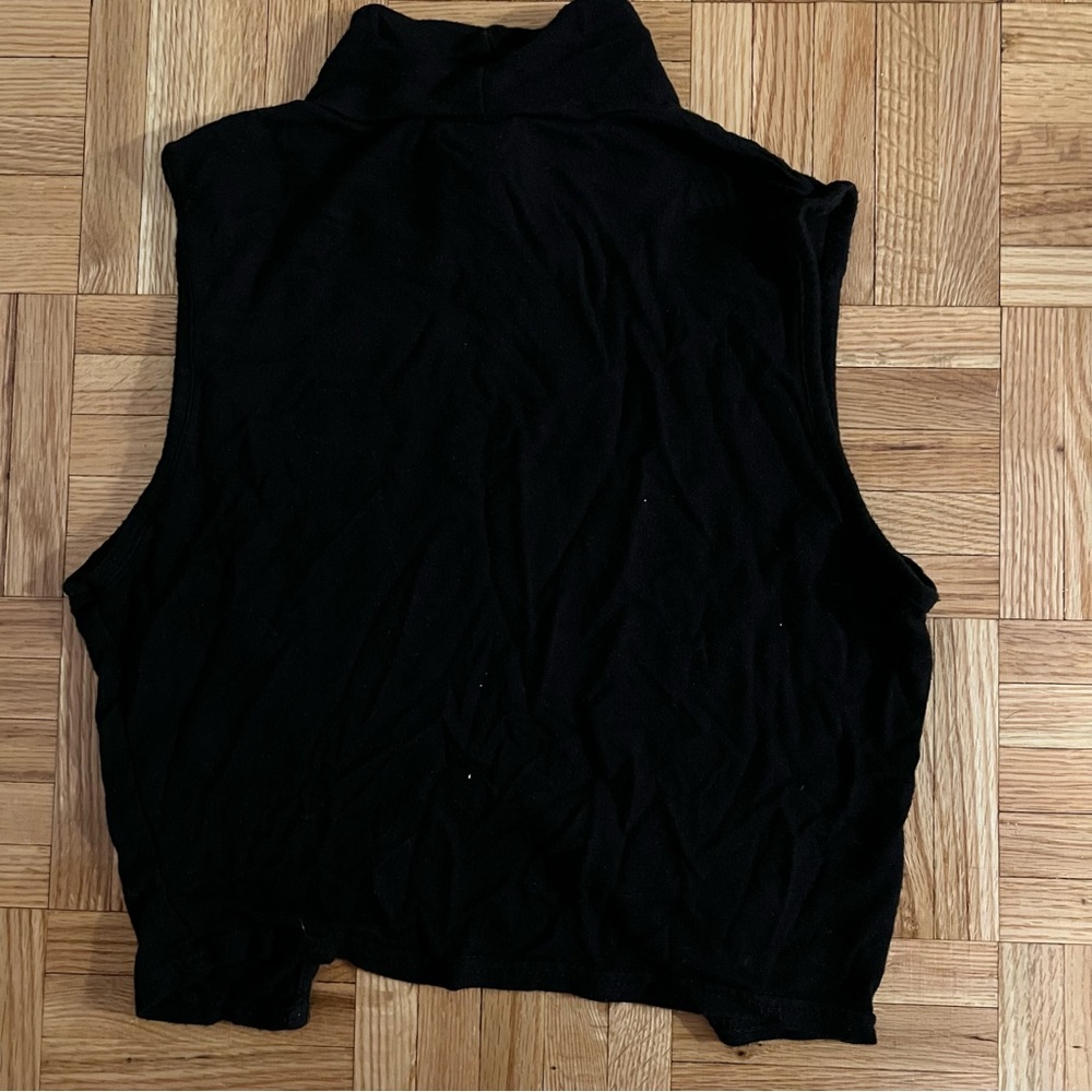 PrettyLittleThing Black High-Neck Tank Top